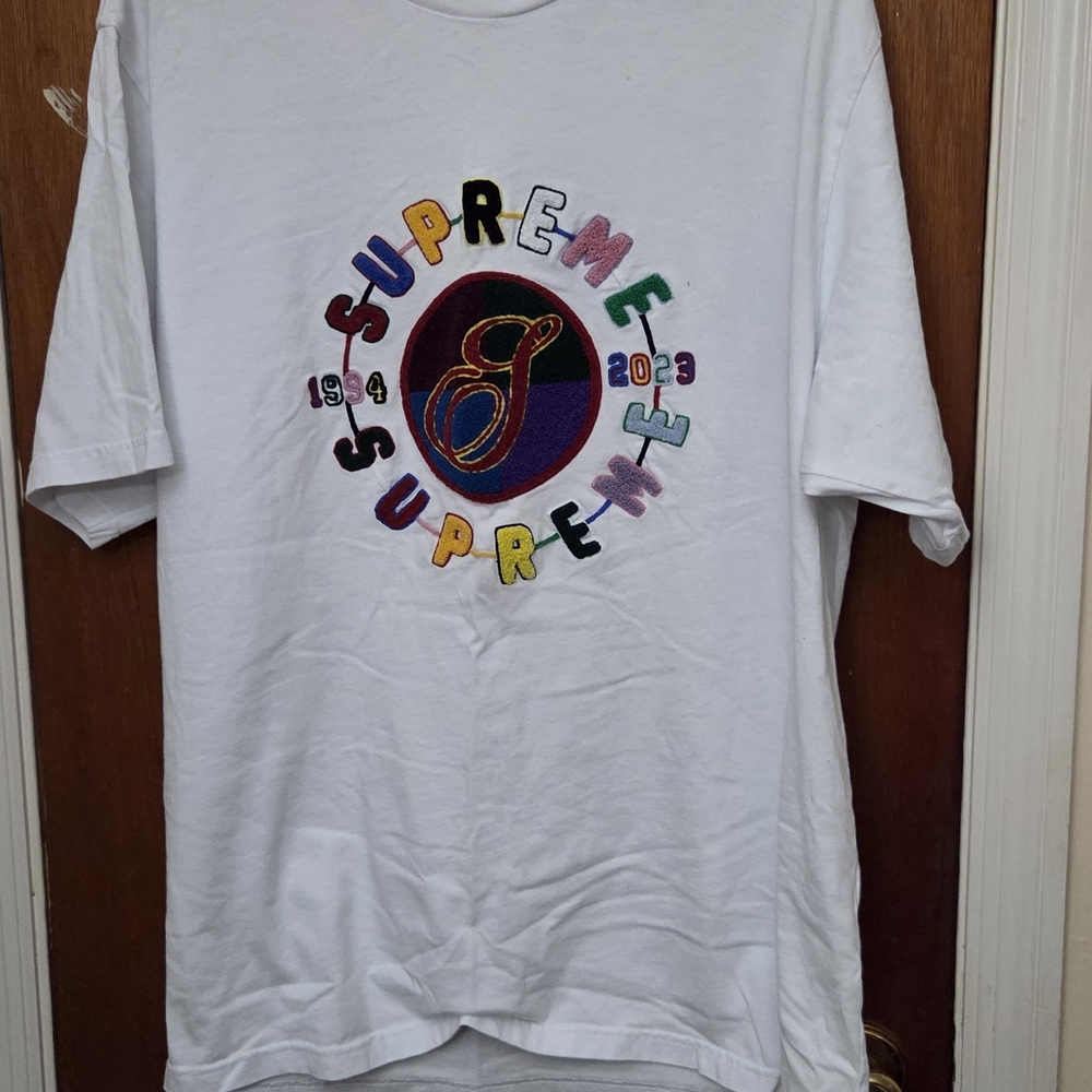 Supreme Red Logo White Tee